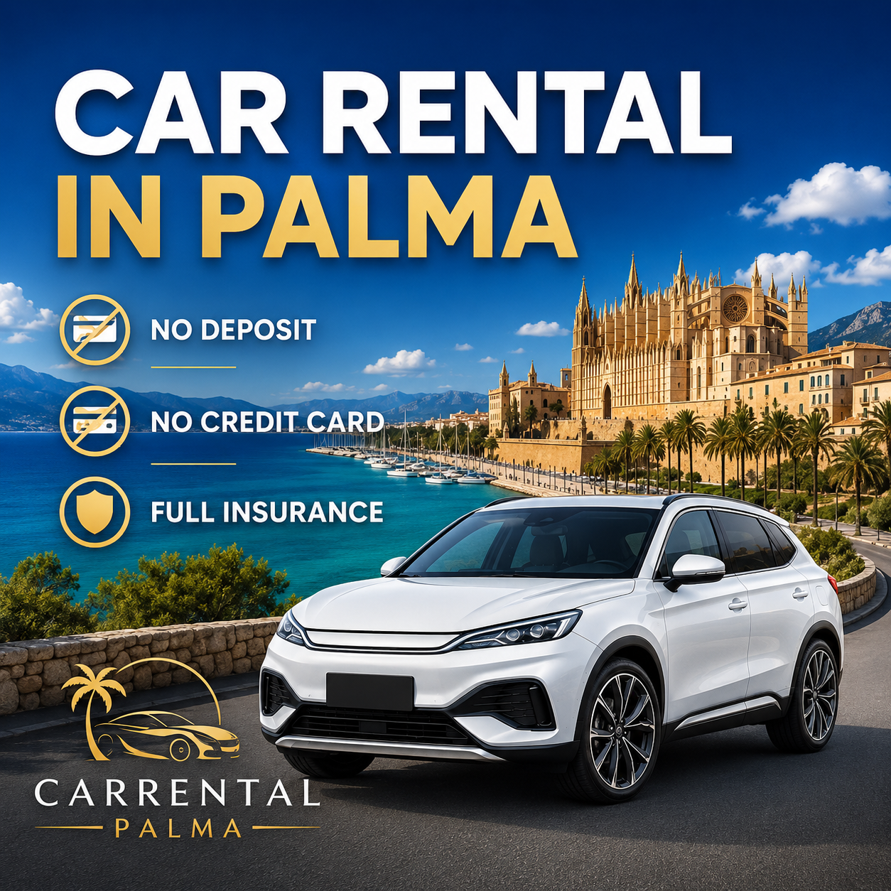 No deposit car rental in Palma de Mallorca